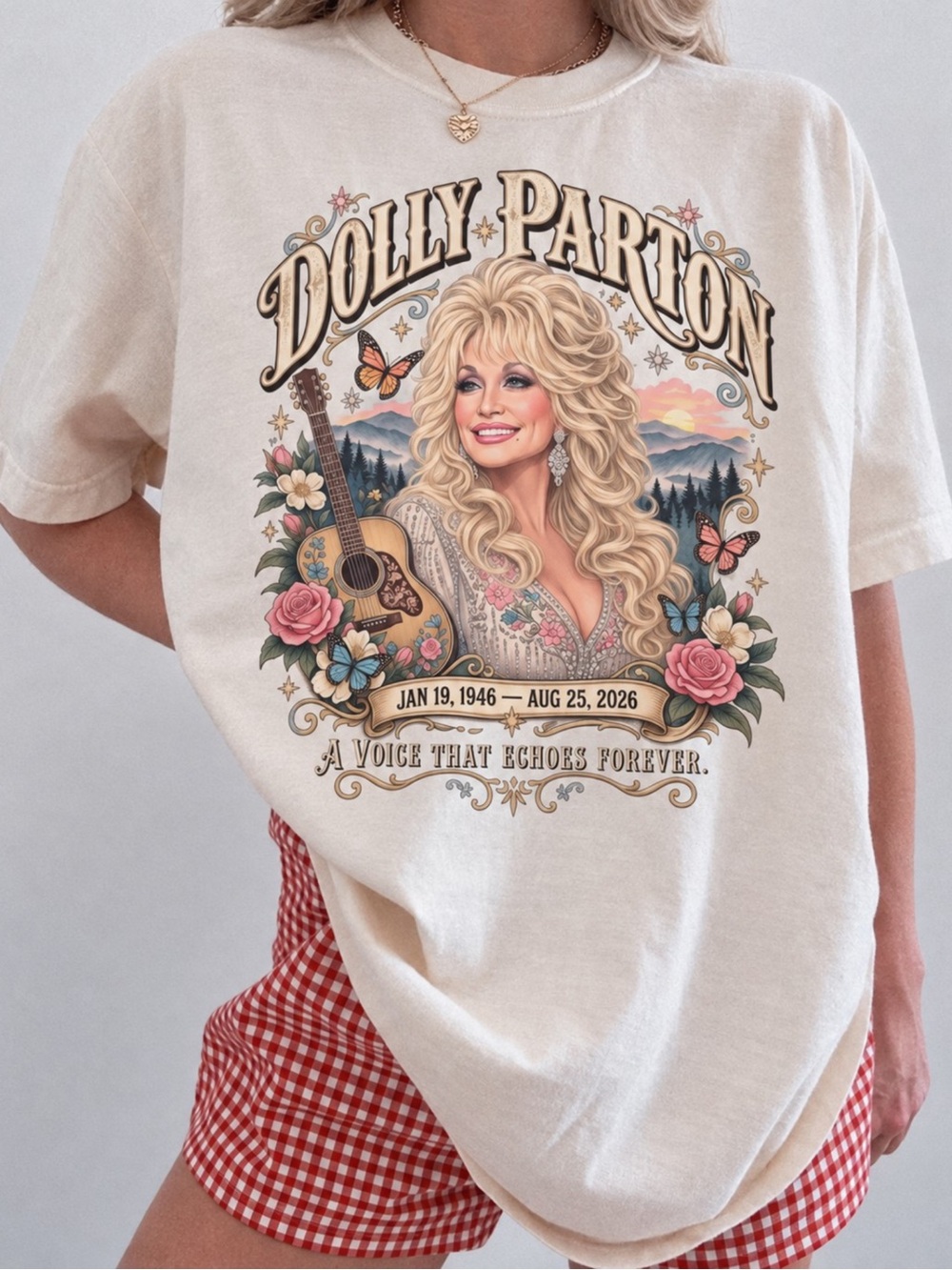 Dolly Parton Memorial Graphic T-Shirt White Unisex